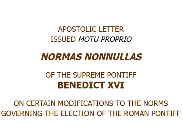 自発教令 NORMAS NONNULLAS