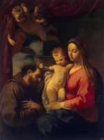 カンタリーニ画「聖母子とアシジの聖フランシスコ」