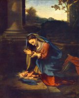 幼子イエスを礼拝する聖母（コレッジョ画）