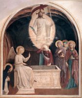 復活したキリストと墓にいる婦人たち（フラ・アンジェリコ画）