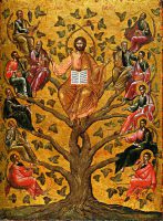 真のぶどうの木であるキリスト（16世紀のイコン）
