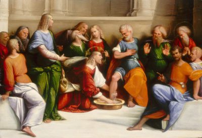 キリスト、使徒たちの足を洗う（ベンヴェヌート・ティシ・ダ・ガロファロ画）