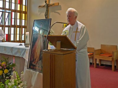 マイケル・コールマン神父様（於：2014年 神のいつくしみの主日に行われた祈りの会「神のいつくしみを讃えて」）