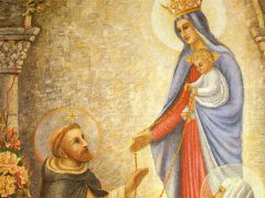 アイキャッチ用　ご絵「聖ドミニコにロザリオを与える聖母」