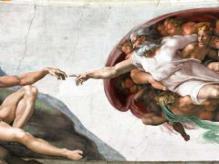 アダムの創造［システィーナ礼拝堂天井画より］（ミケランジェロ画）