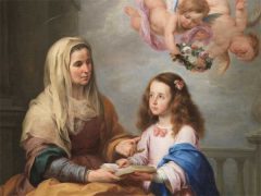 アイキャッチ用　「聖母に読むことを教える聖アンナ」（ムリーリョ画）