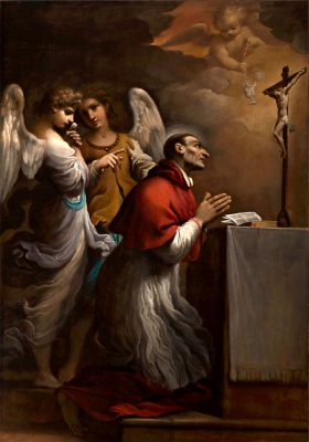 祈る聖カロロ・ボロメオ（グエルチーノ画）