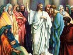 アイキャッチ用　会堂で説教するイエス