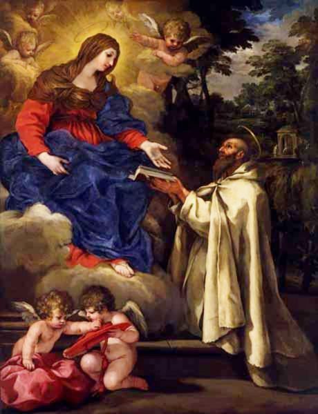 カマルドレーゼ修道会会則を聖母に捧げる聖ペトロ・ダミアニ(ピエトロ・ダ・コルトーナ画)