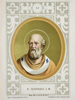 聖ヨハネ1世教皇殉教者（クロモリトグラフィ［多色刷り石版画］）