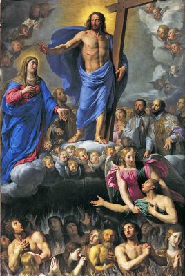 煉獄に下る復活のキリスト（フィリップ・ド・シャンパーニュ画）