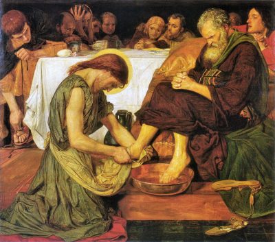 ペトロの足を洗うイエス（フォード・マドックス・ブラウン画）