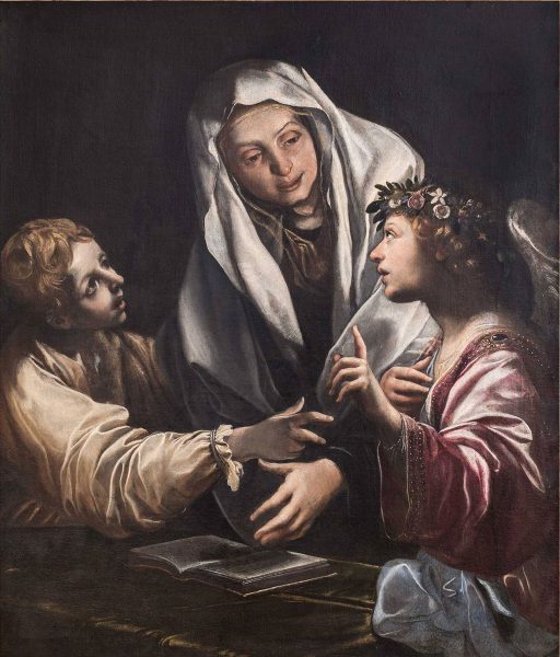 聖女への守護の天使の出現（アレッサンドロ・ティアリーニ画）