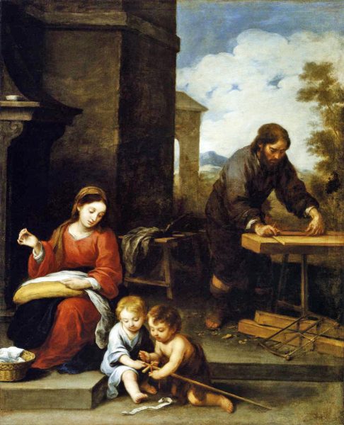 聖家族と幼い洗礼者聖ヨハネ（バルトロメ・エステバン・ムリーリョ画）