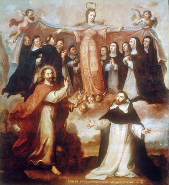 ドミニコ会の保護の聖母の寓意画（ミゲル・カブレラ画）