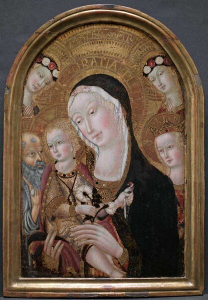 聖母子と聖人たち（カロリーノ・ダ・ヴィテルボ画）