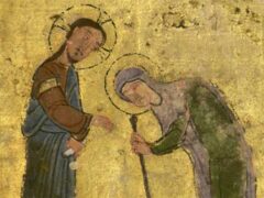 アイキャッチ用　腰の曲がった女性の癒し