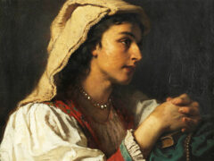 アイキャッチ用　祈るアルバノ丘陵出身の若い女性の肖像