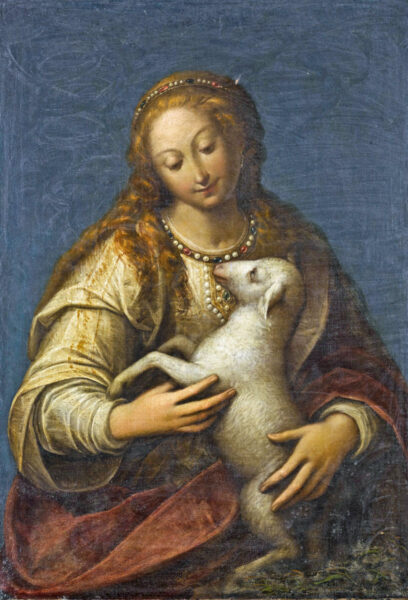 聖アグネス（ウルスラ・マッダレーナ・カッチャ画）