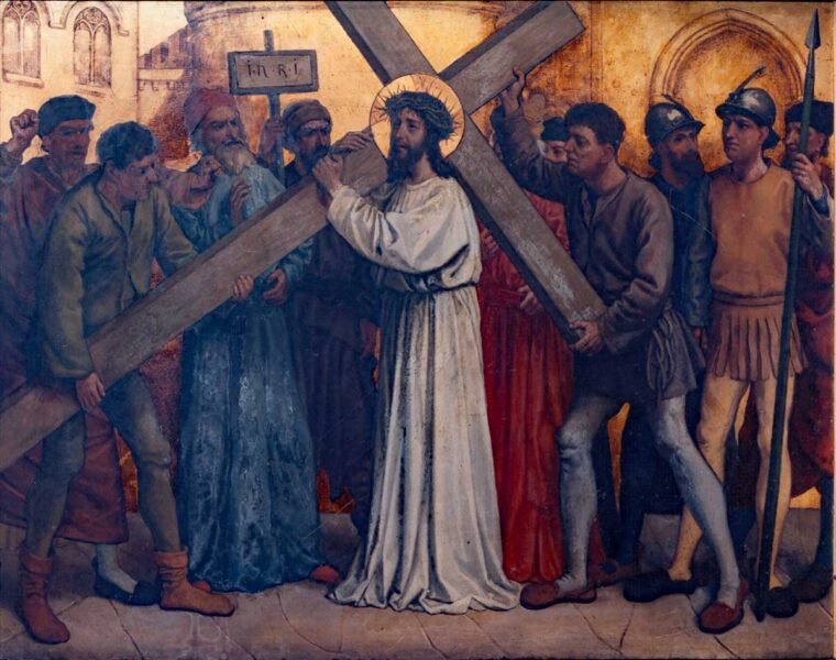 十字架を担うイエス（テオフィル・マリー・フランソワ・リュバート画）