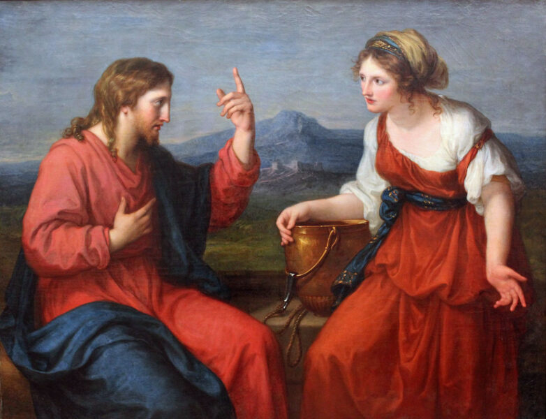 井戸端のイエスとサマリアの女（アンゲリカ・カウフマン画）